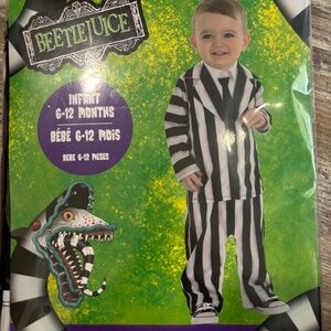 Infant Costume - Black and White Striped Suit